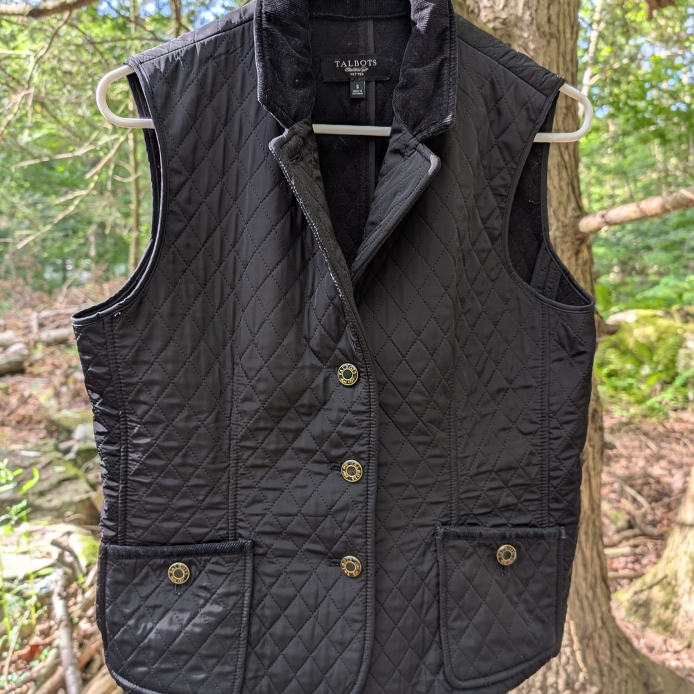 Talbots Women's Black Quilted Vest